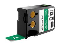 DYMO 1868783  All-Purpose Labels for DYMO XTL Label Makers, 1" - White on Green