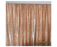 Shimmer Backdrop Star Wars Backdrop Sequin Backdrops for Photographers Sequin-Curtain-Backdrop ~0328S (4FTx7FT 2Pack, Rose Gold)