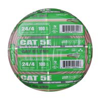 Cat5e Bulk Cable 100ft Pure Copper, Outdoor / Indoor Heat Resistant, Solid 350Mhz, 24AWG, UTP, Riser Rated CMR, Tan by Syston Cable