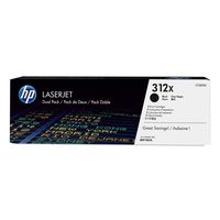 HP 312X | CF380XD | 2 Toner Cartridges | Black | High Yield