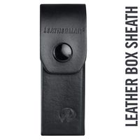 LEATHERMAN - Premium Leather Sheath for Multitools, Fits Skeletool, Crunch & Charge - Black