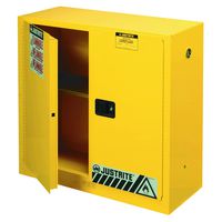 Justrite 893000 Sure-Grip EX Flammable Safety Cabinet, 2 Door, Manual Close, Dimensions (H x W x D): 44 x 43 x 18 inch (1118 x 1092 x 457 mm); 30 gal. (114L)
