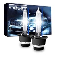 RCP - D2S8 - (A Pair) D2S/ D2R 8000K Xenon HID Replacement Bulb Ice Blue Metal Stents Base 12V Car Headlight Lamps Head Lights 35W