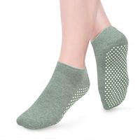 Non Skid Slip Sticky Grippers Socks Pilates Ballet Barre Yoga Socks for Women (05 Grey)
