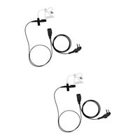 2 Pack BOMMEOW BCT15-H4 1-Wire Acoustic Clear Tube Earpiece for 2 Pin Screw Hytera TC-446S BD502 BD552 RCA Relm