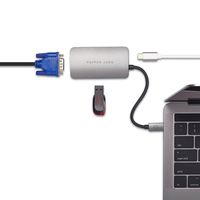 VGA USB C Adapter, Pepper Jobs TCH-3, Support PD Charging and USB 3.0 Port Thunderbolt 3 Port Compatible for MacBook Pro, Dell XPS 13/15, HP Spectre x360, Surface Book 2, Lenovo Yoga 910 and More