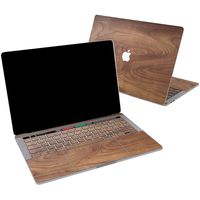 Lex Altern Vinyl Skin for MacBook Air 13 inch Mac Pro 16 15 Retina 12 11 2019 2018 2017 2016 Solid Wood Luxury Texture Walnut Real Look Men Print Girl Touch Bar Cover Keyboard Decal Sticker Top