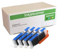 Inkjetcorner Compatible Ink Cartridge Replacement for CLI-251XL CLI-251 CLI-251C for use with MX922 MX722 MG5620 MG5520 MG6620 MG6420 MG5420 MG5522 MG7120 MG7520 iX6820 MG6320 (Cyan, 4-Pack)