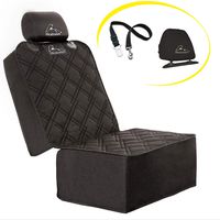 Meadowlark Car Seat Cover for Dogs. Premium Extra Thick Quilted Full Protection Front Seat Protector,Side Flaps, Waterproof, Durable, Nonslip Design, Free Bonus- Pet Seat Belt & Headrest Protector