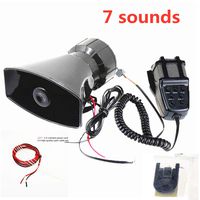 Viping 7 Tone Sound Car Siren Vehicle Horn 12V 80W with Mic PA Speaker System Emergency Sound Amplifier Auto Siren Emergency Sounds Electric Horn - Hooter Ambulance Siren Traffic Sound