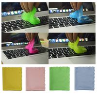 ZMAYI 4 Pack Keyboard Cleaning Gel Super Soft Sticky Keyboard Cleaner for Keyboard,Laptop,Electronics,Controller,Air Vent Instrument Fan Frame (with Microfiber Cleaning Cloths)