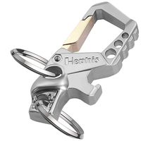 Hephis Bottle Opener Key Chain,Bigger Heavyduty Keychain,Car Key Chain for Men and Women(Silver and Gold)