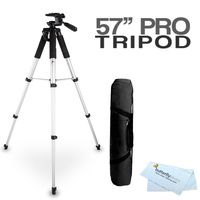 ButterflyPhoto 57 Camera/Camcorder Tripod w/Carrying Case for Canon PowerShot G15, G16, SX260 HS, SX280 HS, SX280HS, SX510 HS, SX520 HS, SX400 is, SX170 is, S120 Digital Camera