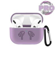 UPOLS Compatible with AirPods Pro Case, Protective Cover with Keychain, Bounce Carrying Case Compatible with Apple AirPods Pro Charging Case [2019 Release] Soft Slim Silicone Case Skin (Lavender)
