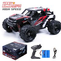Remote Control Car, RC Truck 4X4 Off Road-All Terrain, 1/18 Scale 2.4Ghz 36+KM/H High Speed Drift Car, Remote Control Truck with 2x1200mAH Rechargeable Batteries, Toy RC Car for Kids & Adults