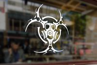 25 Centimeters Biohazard Mask & Trail Respirator Gas Vinyl Stickers Funny Decals Bumper Car Auto Computer Laptop Wall Window Glass Skateboard Snowboard