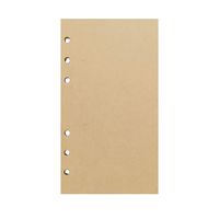 A6 6-Holes Cover Round Ring View Binder File Folder for Loose Leaf Sheet Protectors/Notebook Refill/DIY Scrapbooking/Binder Cover Protector (A6 Brown Paper, 5 Package)