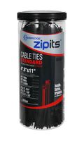 Cambridge ZipIts Multi Purpose Cable Ties 650 Pack Assortment- 4 Inch 8 Inch 11 Inch Nylon Cable Ties Kit UV Black