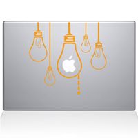 The Decal Guru 0190-MAC-13A-SY Idea Light Bulbs Vinyl Sticker, 13" Macbook Air, Yellow