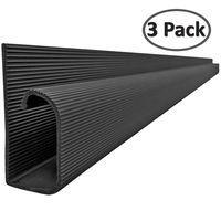 J Channel Cable Raceway Self Adhesive Desk Cord Organizer and Wire Manager - Black - 48" (4 Feet) - 3 Pack