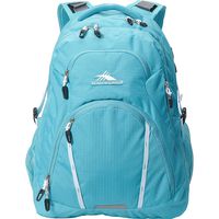 High Sierra Emery Laptop Backpack -17 Inch - S-Shaped And Padded Shoulder Straps with Suspension System - (Tropic Teal/White)