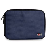 BUBM Universal Cable Organizer Electronics Accessories Case USB Drive Shuttle with Passport Cover (Medium, Dark Blue)