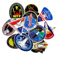 SosoJustgo2 100 Pcs Popular Cute Sticker Hippie Decals Laptop Luggage Stickers Graffiti Stickers Waterproof Stickers Suitcase Car Bike Skateboard Guitar Stickers(NASA Style 45pcs)