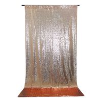 San Tungus Champagne-5FT X 7FT-Sequin Curtain, Sparkly Window Curtain, Glitter Party Photo Booth Background