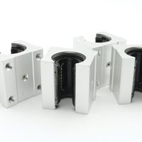 4pcs SBR20UU Aluminum Block 20mm Linear Motion Ball Bearing Slide Block Match for SBR20 20mm Linear Guide Rail