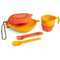 UCO 6-Piece Camping Mess Kit with Bowl, Plate, Camp Cup, and Switch Spork Utensil Set, Venture