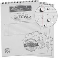 Rite in the Rain Weatherproof Legal Pad, 8 1/2" x 11", Gray Cover, Legal Pattern, 3 Pack (No. LP785X3)