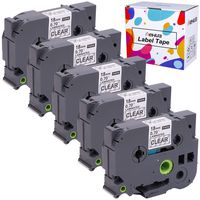 Hehua Compatible TZe TZ Tape 18mm 0.7 Laminated Clear, Replace Brother TZe-141 TZe141 TZ141 TZ-141 Tape for Ptouch PTD400 PTD600 PTP750W PT1880 Label Maker (Black on Clear, 3/4 in x 26.2ft)