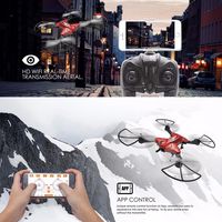 Nesee TK110HW Portable Foldable Aircraft With WIFI 0.3PM Camera FPV Unreal Image (Red)