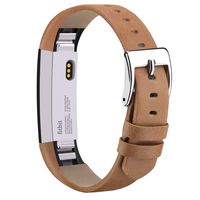 Vancle Compatible with for Fitbit Alta Bands Leather, Adjustable Replacement Accessories Fitbit Alta HR Bands for Women Men (1. Brown)