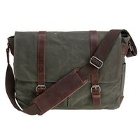 Waterproof Waxed Canvas 15" Macbook pro/ 14'' Laptop Messenger Bag Men Business Vintage shoulder bag/Briefcase