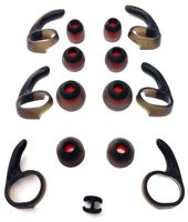 Set OEM 6 EarGels and 6 EarWings for Jabra Rox Wireless Bluetooth Headset Ear Buds Ear Gels Stabilizers Eargels Earbuds Eartips Earstabilizers Replacement