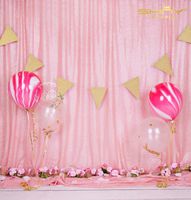 ShinyBeauty Glitter Baby Pink 4FTx8FT Curtains Wedding Ceremony Backdrop 8ft Sequin Panels Sequin Curtain Backdrop-190321E