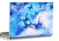 3D Print Laptop Skin Vinyl Sticker Decal, 12" 13" 13.3" 14" 15" 15.4" 15.6 inch Laptop Skin Sticker Cover Art Decal Protector Fits HP Dell Lenovo Compaq Apple Asus Acer (Love & Butterfly)