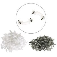 RuiLing 100-Pack Silicone LED Strip Light Fixing Clamps Flexible Mounting Bracket Clips 10mm