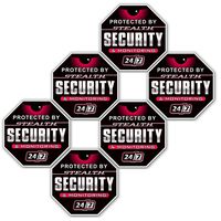 Signs Authority Video Security Surveillance Sticker Decals Sign for Home Business, 6 Piece Set, Self Adhesive Vinyl Stickers for CCTV, DVR, Camera System, Outdoor/Indoor 3.5"x3.5" Window Door Wall