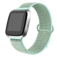 bayite Soft Bands Compatible with Fitbit Versa/Versa 2 Women Men, Breathable Sport Loop Band Replacement Accessories Wristband, Green