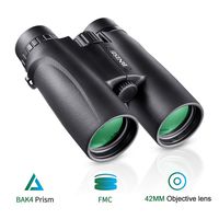 BNISE Binoculars for Adults, 10x42 HD Asika Military Telescope for Hunting and Travel - Compact Folding Size - High Clear Large Vision - Black Color