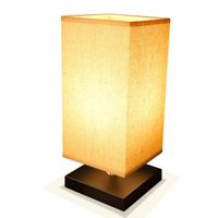 Bedside Lamp Table Desk Lamp, Acaxin Wood Minimalism Lamp with Fabric Shade, Nightstand/End Table Lamp, Bed Lamps for Bedroom/Living Room
