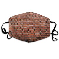 YUIOP Brown Concrete Brick Wall Printed Mask Neutral Mask for Men and Women Polyester Dust-Proof Breathable Mask