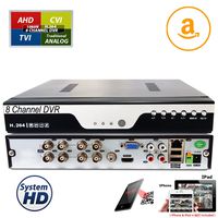 Evertech 8 Ch Digital Video Recorder H.264 4in1 - TVI AHD CVI Analog Home Office CCTV Security Surveillance DVR (NO Hard Drive Included)