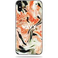 MightySkins Skin Compatible with Apple iPhone X - Wavy | Protective, Durable, and Unique Vinyl Decal wrap Cover | Easy to Apply, Remove, and Change Styles | Made in The USA