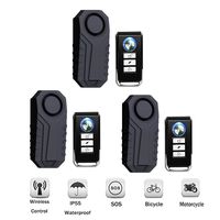 SuperInk 3 Set Wireless Motorcycle Bicycle Bike Anti-Theft Burglar Vibration Security Alarm Waterproof Super Loud 113dB Remote Control Bell