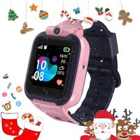 Kid Smart Watch, GPS-Call-Waterproof-Watch for Boys Girls Two-Way SOS SmartWatches with Digital Camera Voice Chat Alarm Clock Phone Watch Touchscreen Game Smart Watch Birthday Gift for Kids （Pink）