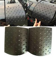 FMtoppeak Cowl Body Armor Powder Coated Finish Outer Cowling Cover Black Durable ABS Plastic Body Armor Side Cowl Cover for Jeep Wrangler Rubicon Sahara Jk & Unlimited 2007-2017