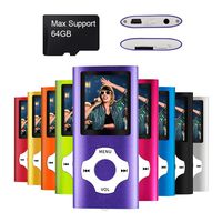 MYMAHDI - Digital, Compact and Portable MP3 / MP4 Player (Max Support 64 GB Micro SD Card) with Photo Viewer, E-Book Reader and Voice Recorder and FM Radio Video Movie in Purple